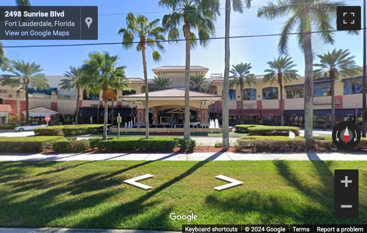 Street View image of 2598 East Sunrise Boulevard, Suite 210A, Galleria, Fort Lauderdale, Florida, USA
