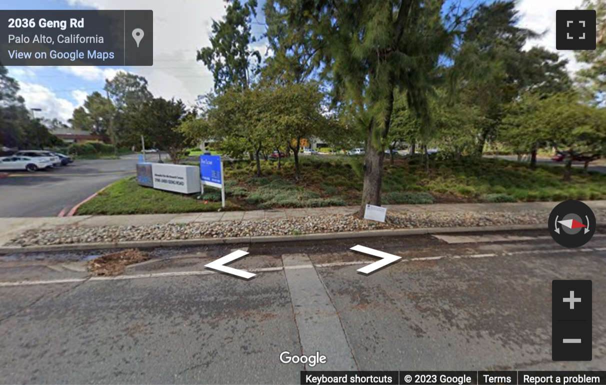 Street View image of 2100 Geng Road, Suite 210, California, Palo Alto, Embarcadero Place