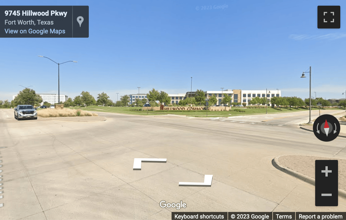 Street View image of 9800 Hillwood Parkway, Suite 140, Alliance, Fort Worth, Texas, USA