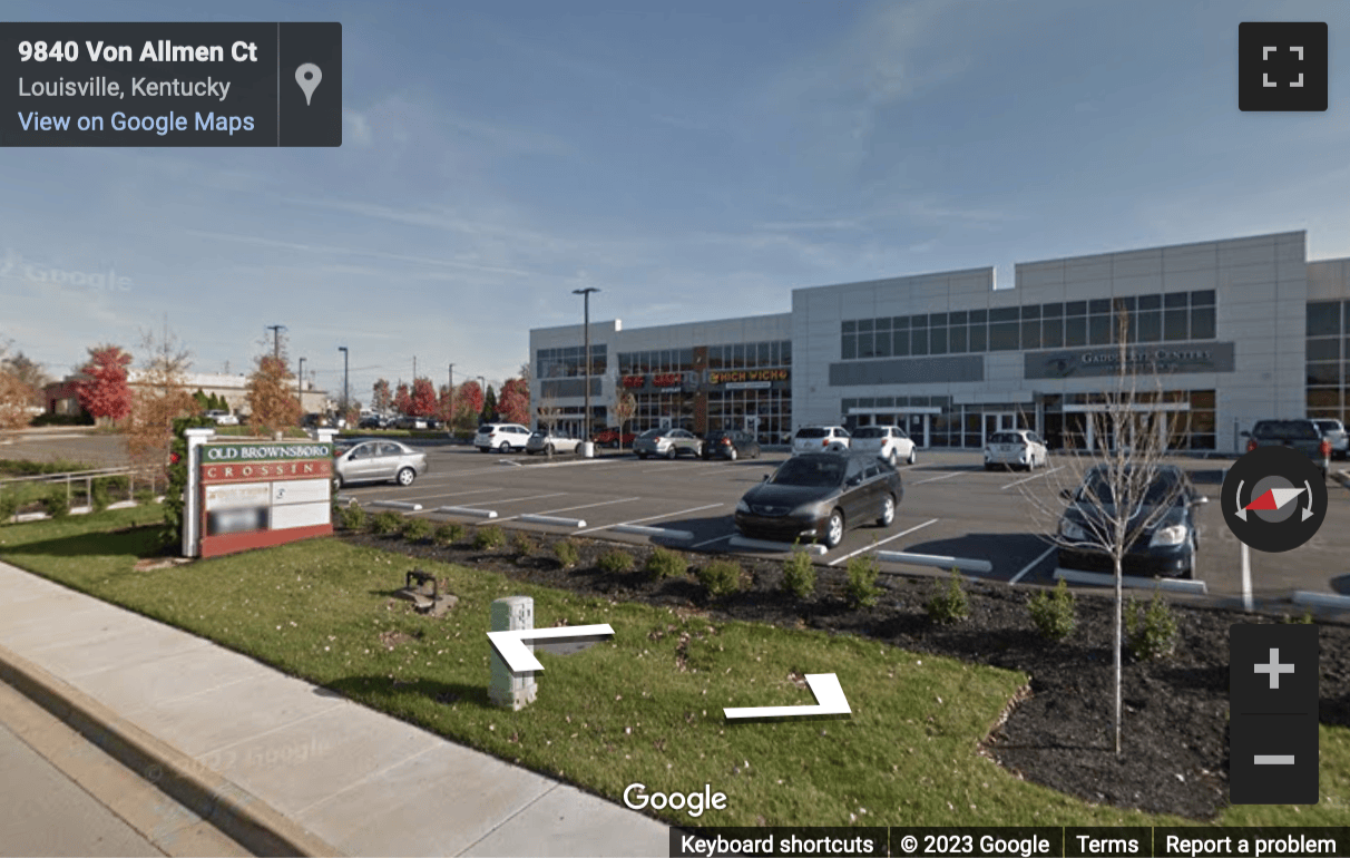 Street View image of Brownsboro Crossing, 9850 Von Allmen Court, Suite 201, Louisville, Kentucky, USA