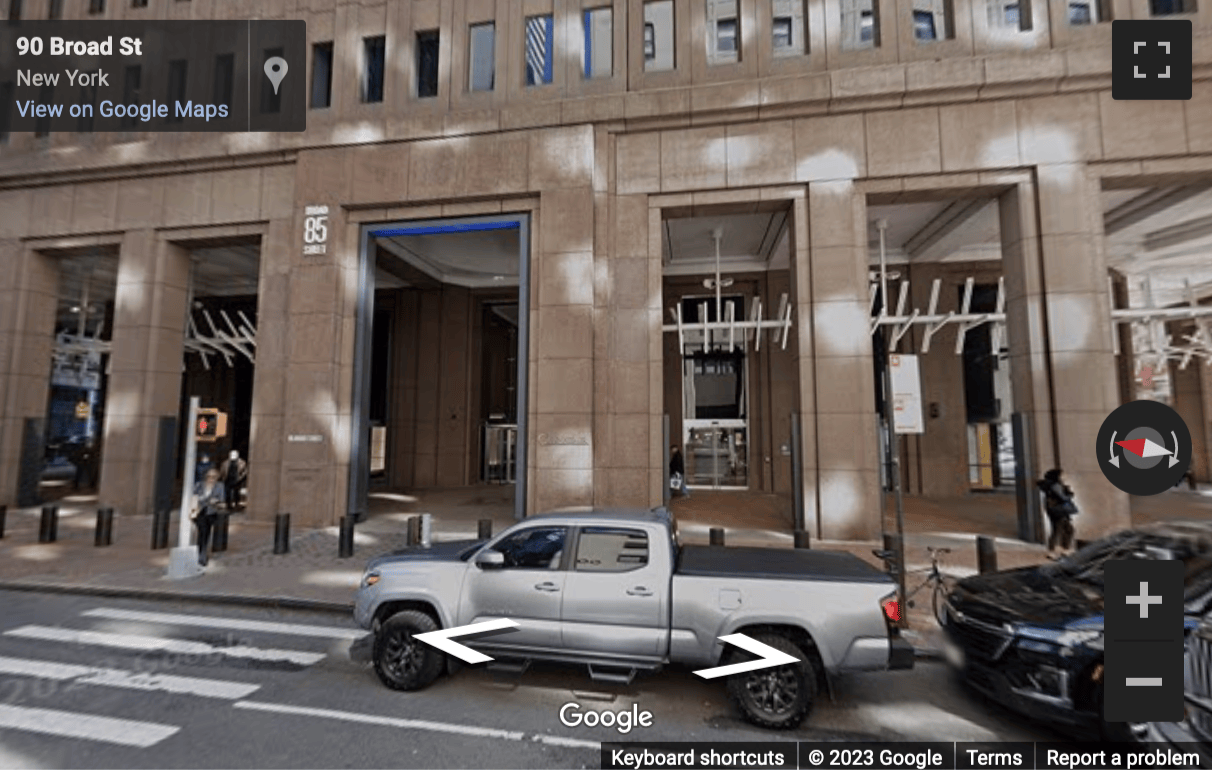 Street View image of FiDi, 16th Floor, 85 Broad Street, New York, New York State, USA