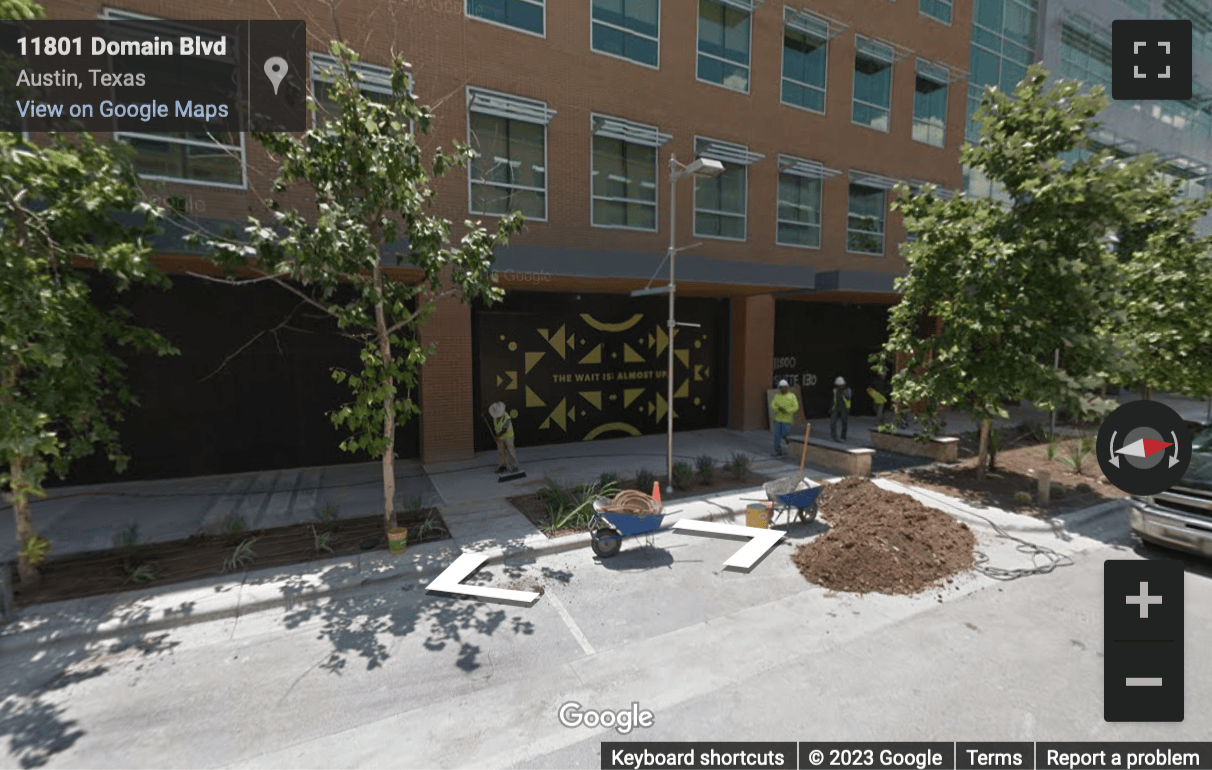 Street View image of 11801 Domain Blvd, Austin, Texas, USA