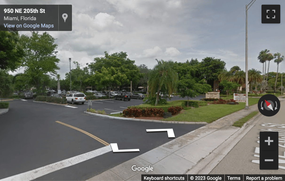 Street View image of 1021 Ives Dairy Road, Building 3, Suite 115, Miami, Florida, USA