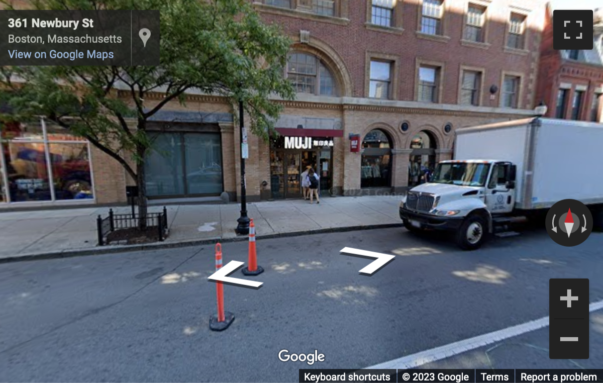 Street View image of 359 Newbury Street, 3rd Floor, Massachusetts, Boston, Spaces Newbury Street