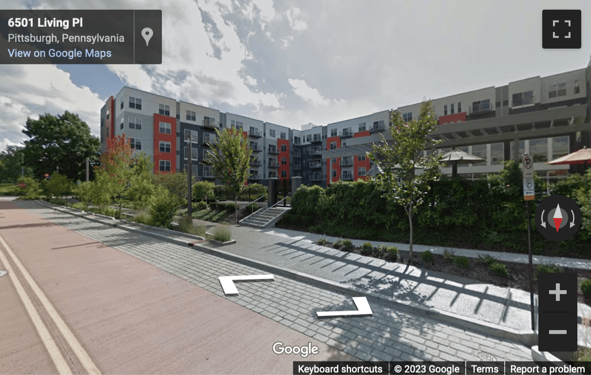 Street View image of 6425 Living Place, Suite 200, SPACES, Bakery Square, Pittsburgh, Pennsylvania, USA