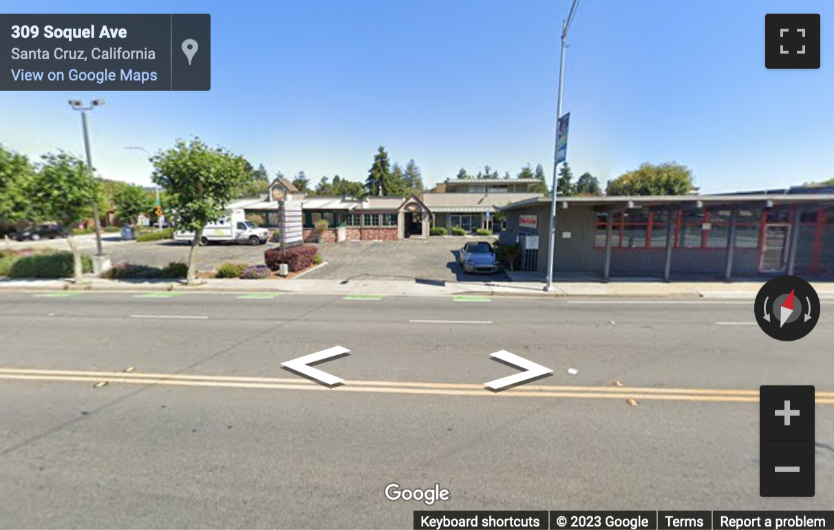 Street View image of 325 Soquel Avenue, Santa Cruz, San Jose (California), California, USA