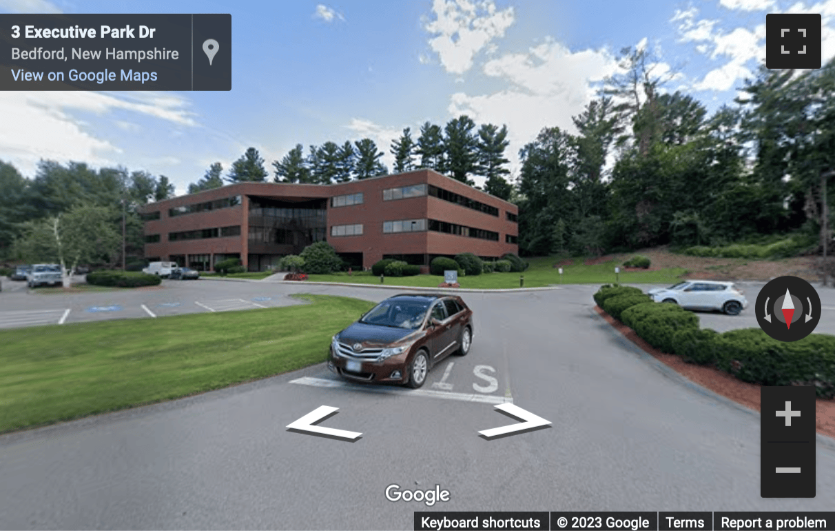 Street View image of 3 Executive Park Drive, Suite 201, Bedford, New Hampshire, USA