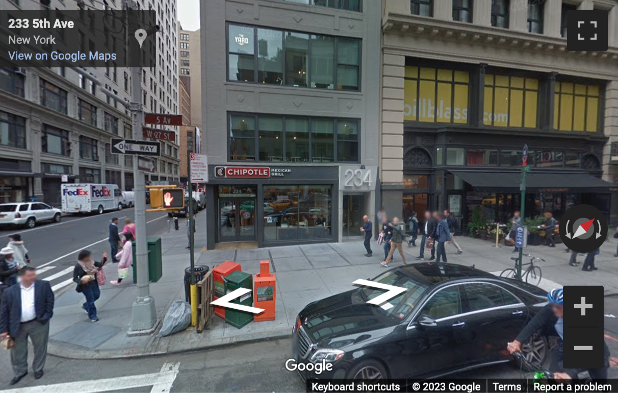 Street View image of 234 5th Avenue, 2nd Floor, New York, New York State, USA