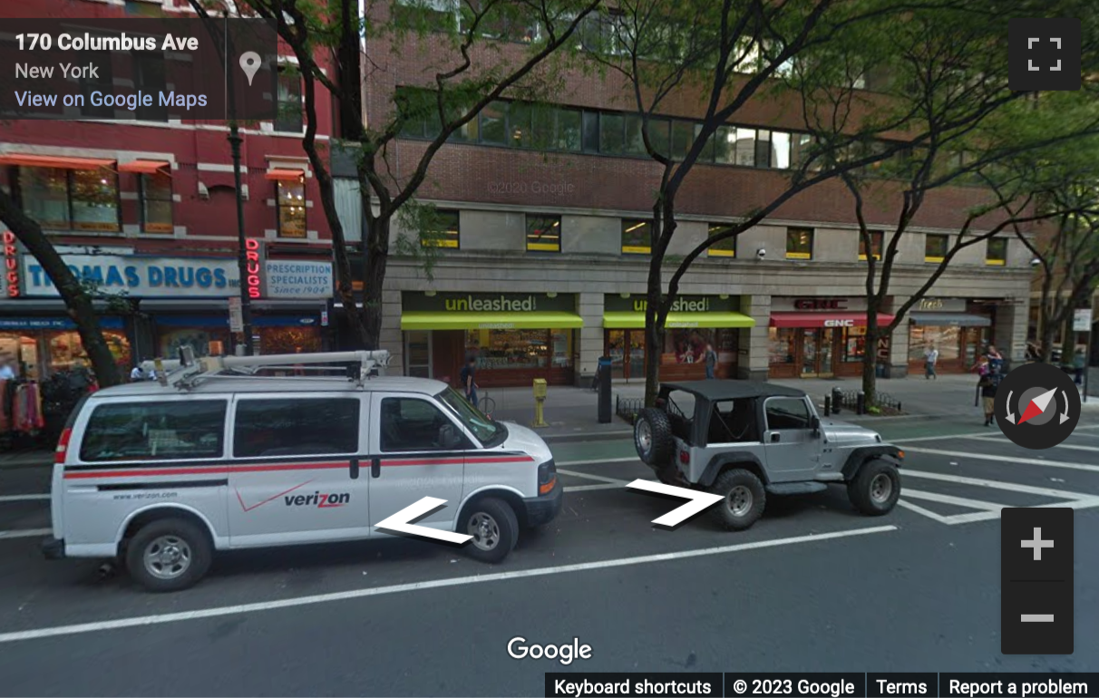 Street View image of 157 Columbus Avenue, 4th floor, New York, New York State, USA