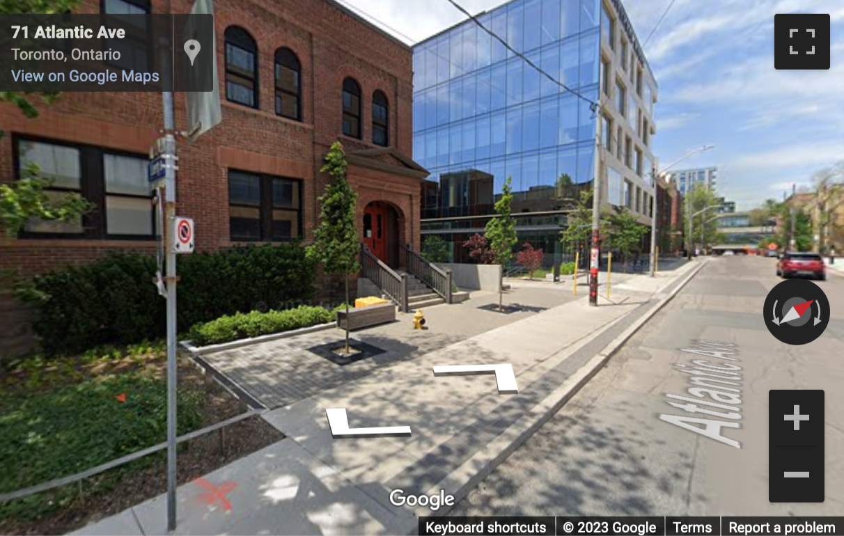 Street View image of 60 Atlantic Avenue, Suite 200, Liberty Village, Toronto, Ontario, Canada