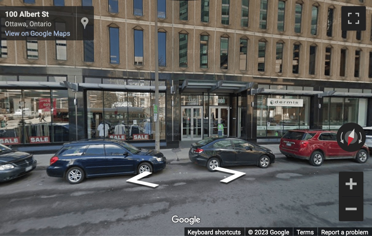 Street View image of 116 Albert Street, Suite 200 & 300, Albert & Metcalf, Ottawa