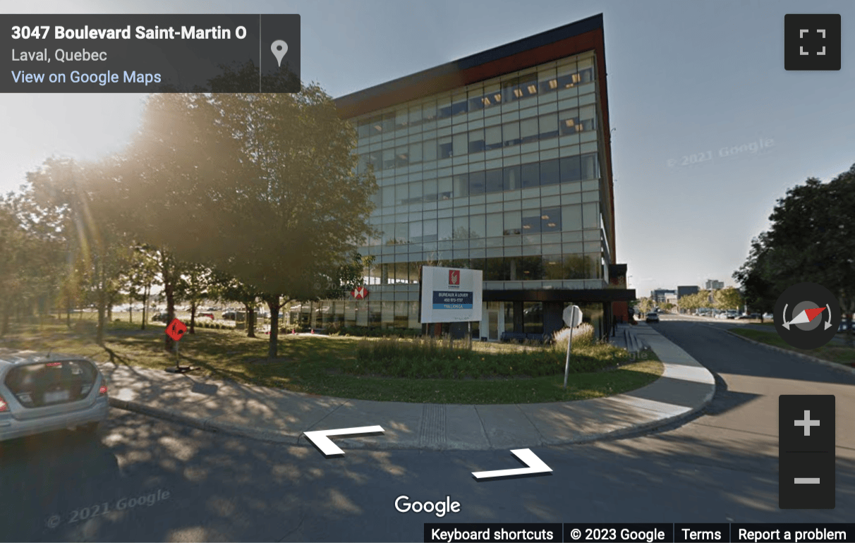 Street View image of 3055 Saint Martin Ouest, T500, Laval, Quebec, Canada