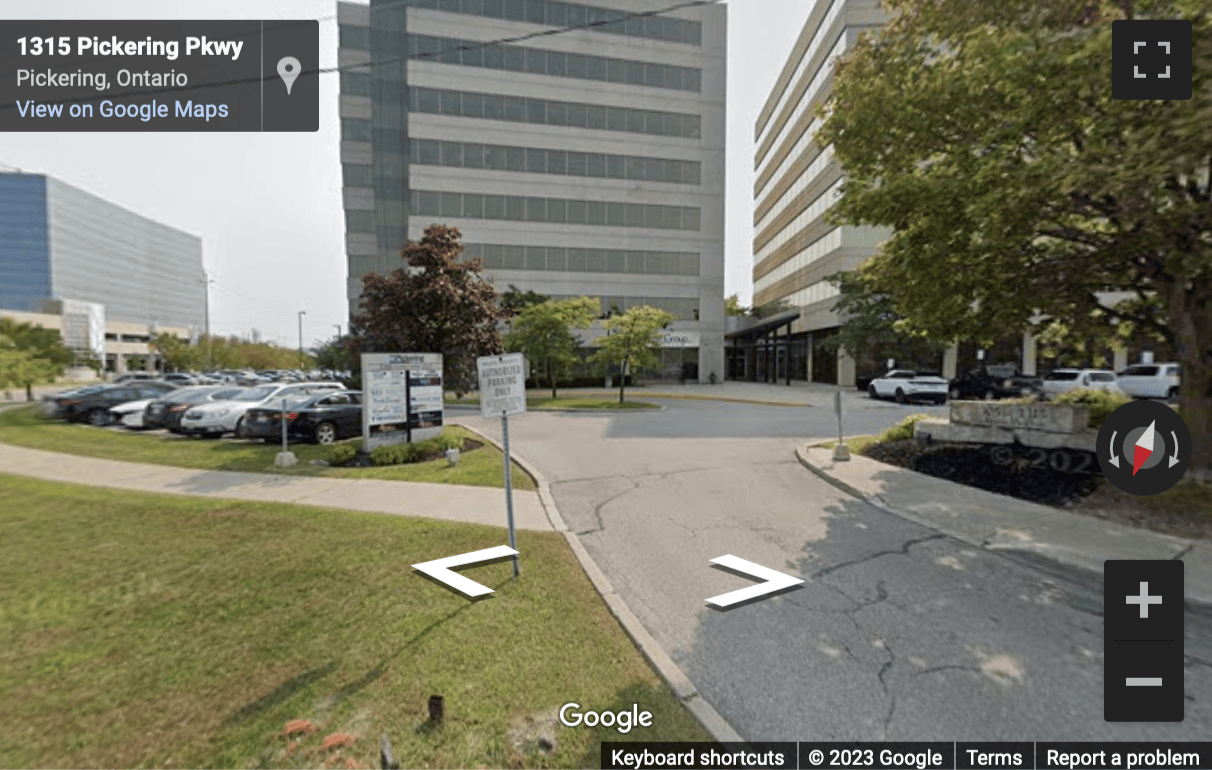 Street View image of 1315 Pickering Parkway, Suite 300, Picore Centre I, Pickering, Ontario, Canada