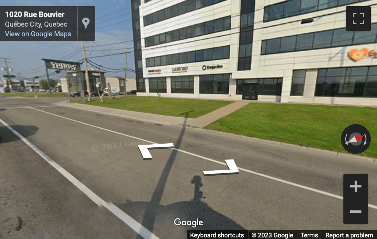 Street View image of 1020 Bouvier Street, Suite 400, Lebourgneuf Business Center, Quebec City, Quebec, Canada