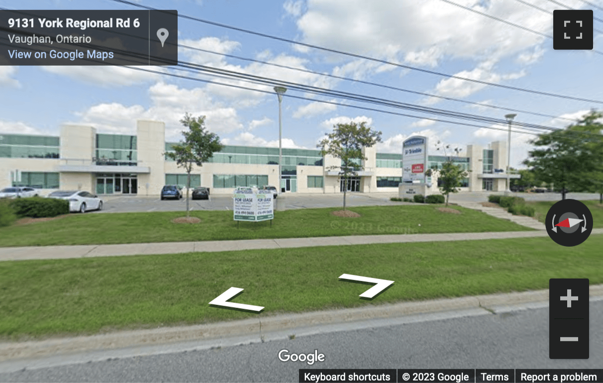 Street View image of 9131 Keele Street, Suite A4, Keele Rutherford Corporate Centre, Vaughan