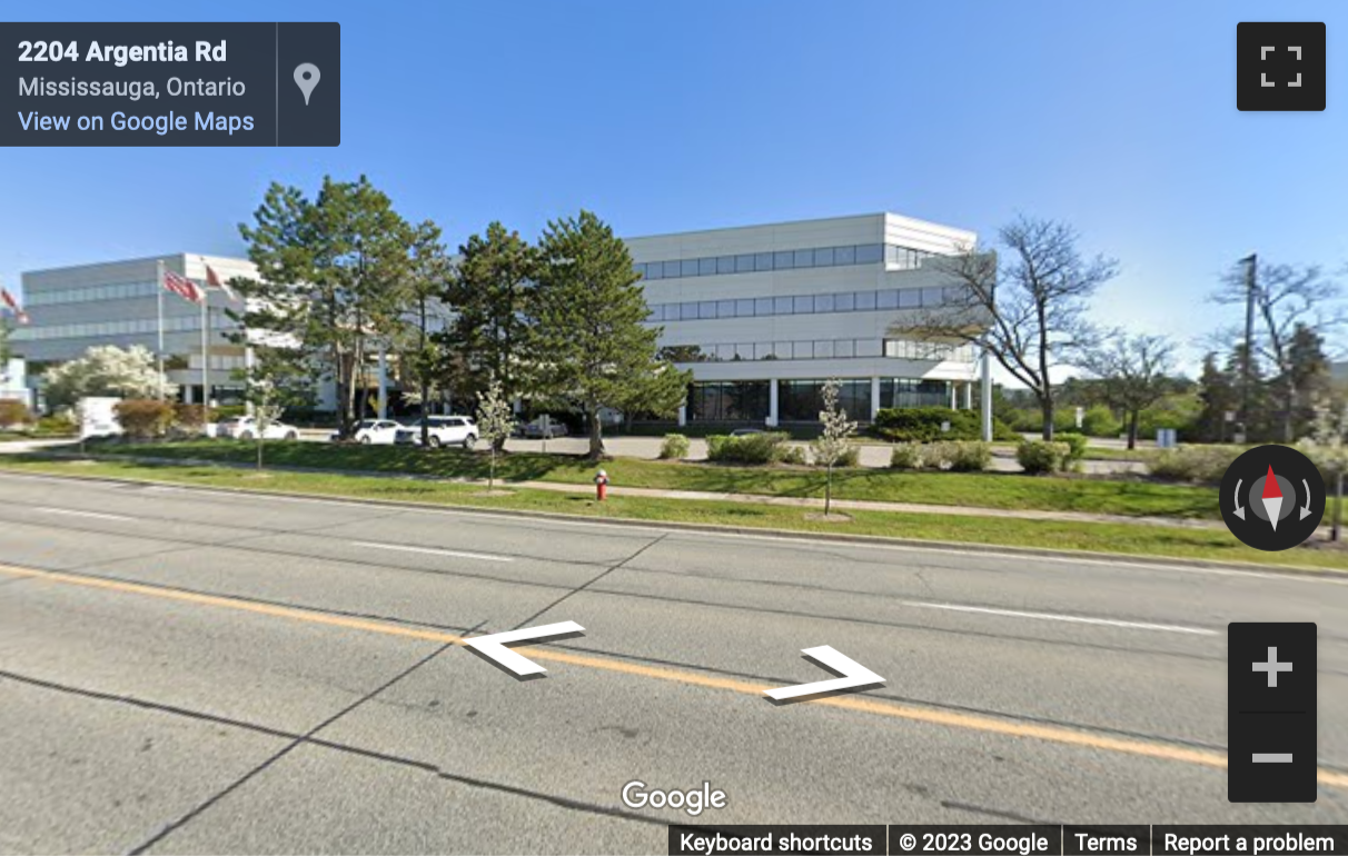 Street View image of 2233 Argentia Road, Suite 302 East Tower, Mississauga, Ontario, Canada