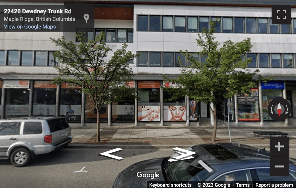 Street View image of 22420 Dewdney Trunk Road, Suite 300, Maple Ridge, British Columbia, Canada