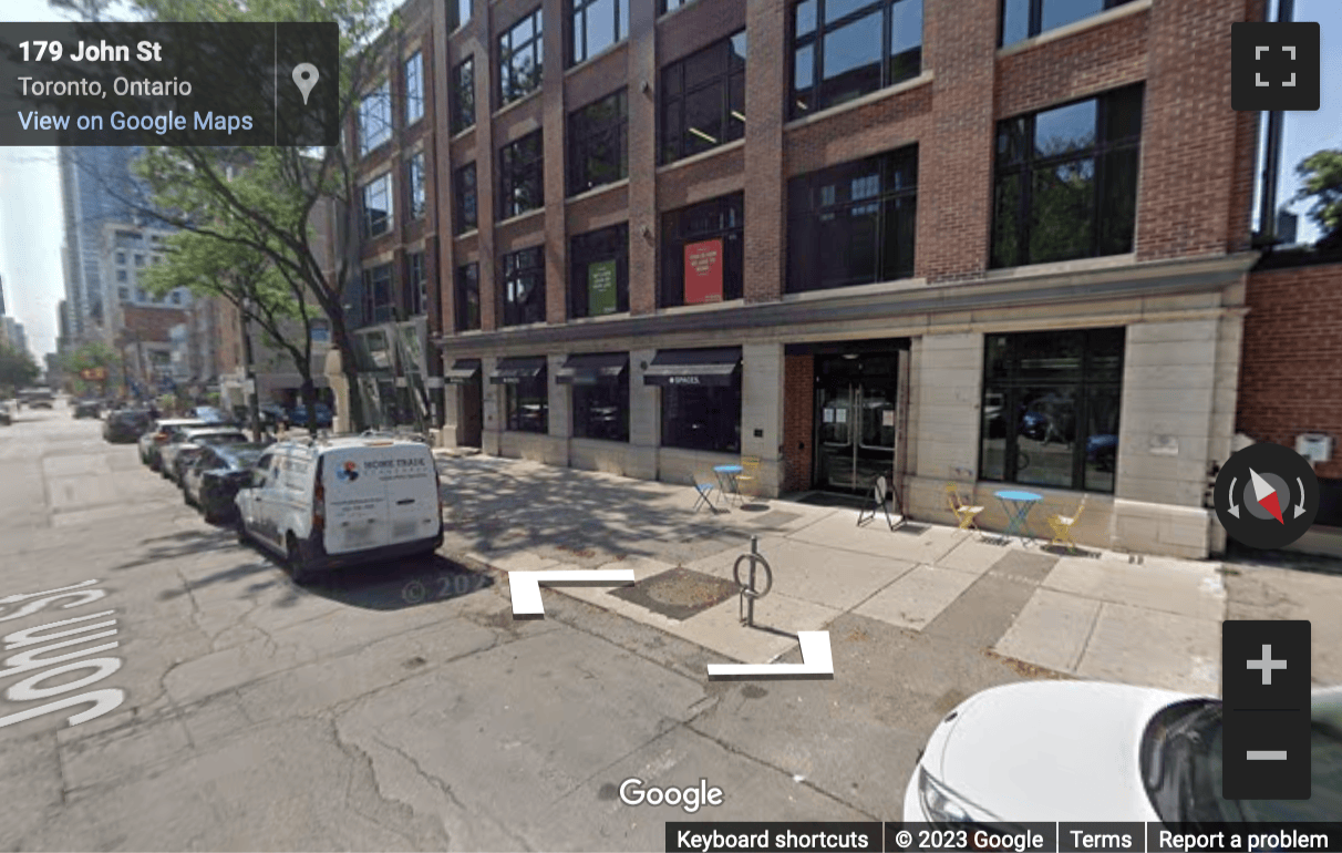 Street View image of 180 John Street, Spaces Toronto, Queen West, Toronto, Ontario, Canada