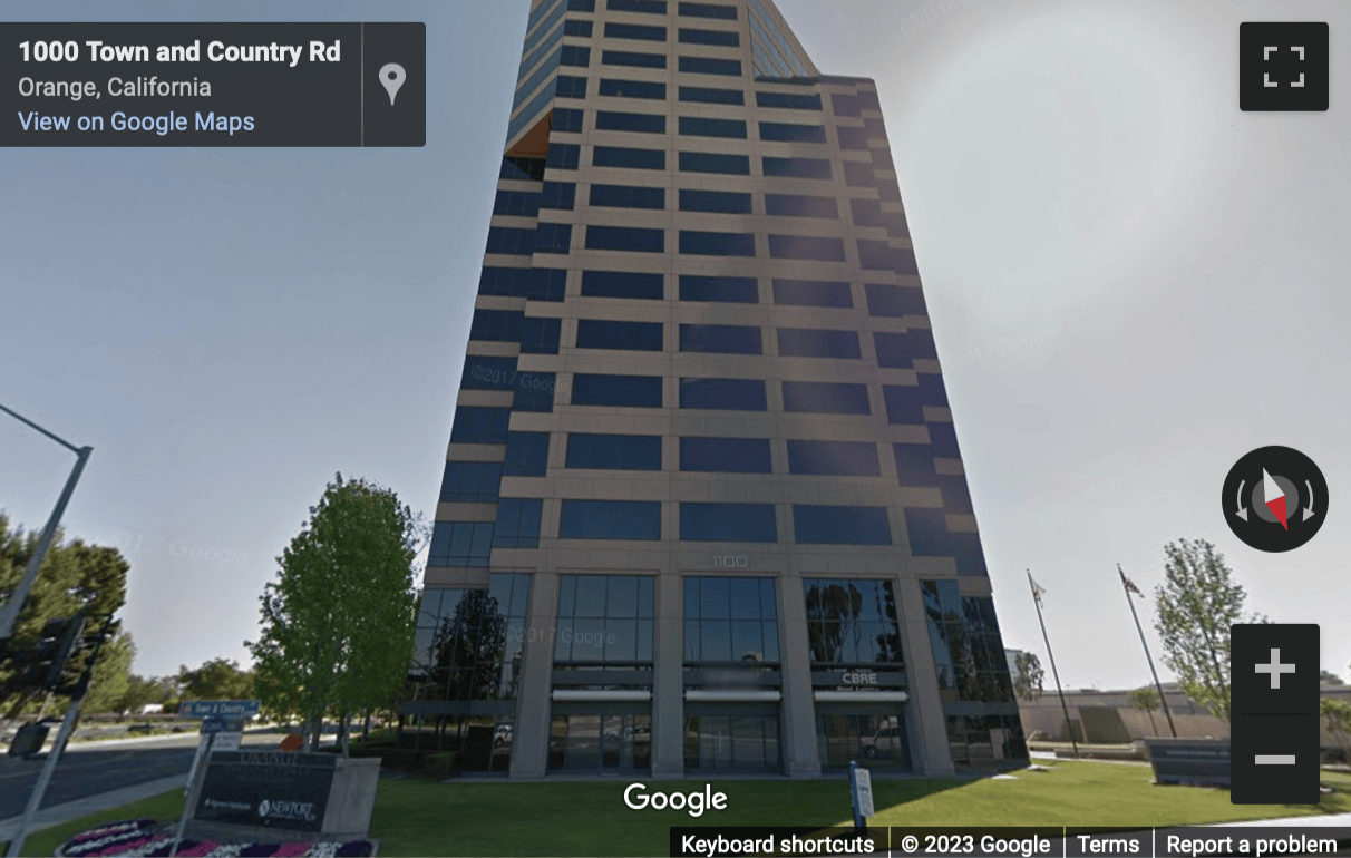 Street View image of 1100 Town and Country Road, Suite 1250, Orange Executive Tower (Nr John Wayne Airport)