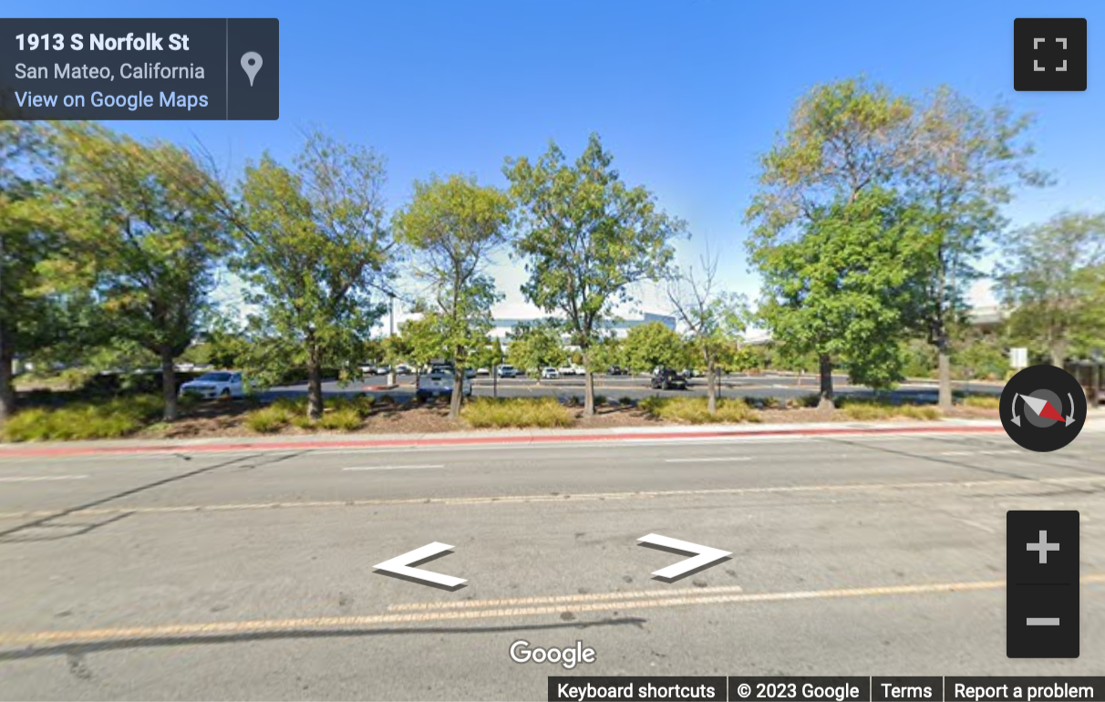 Street View image of 1900 South Norfolk Street, Suite 350, PAC San Mateo, San Mateo, Near SF Airport