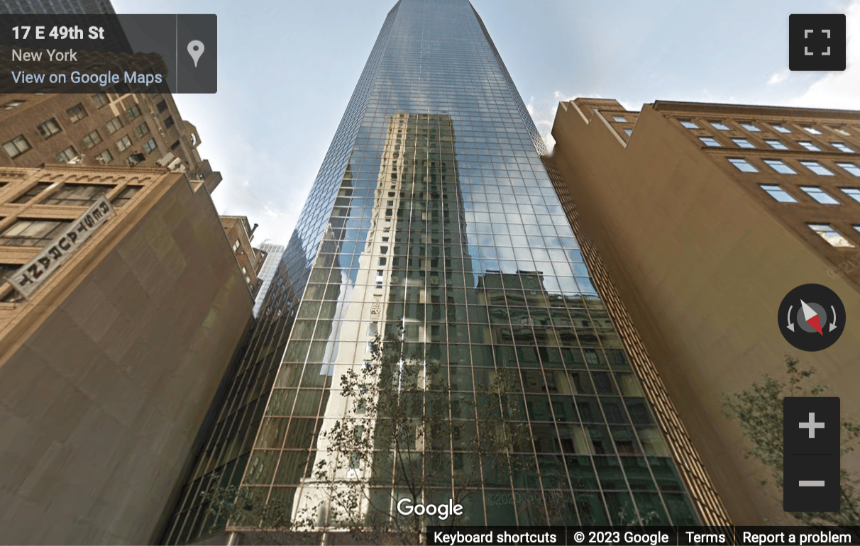 Street View image of Tower 49, 12 East 49th Street, New York City