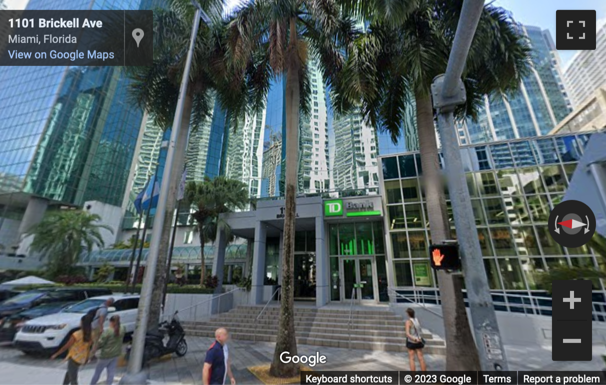 Street View image of 1101 Brickell Avenue, South Tower 8th Floor, Miami, Florida