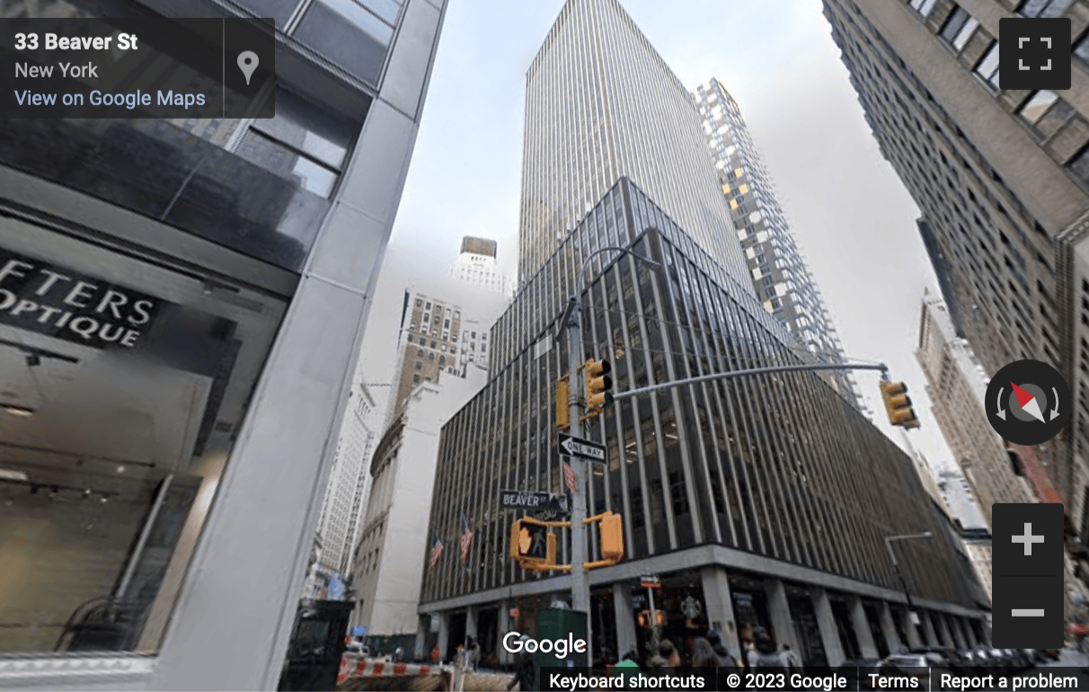 Street View image of 60 Broad Street, New York City, New York State