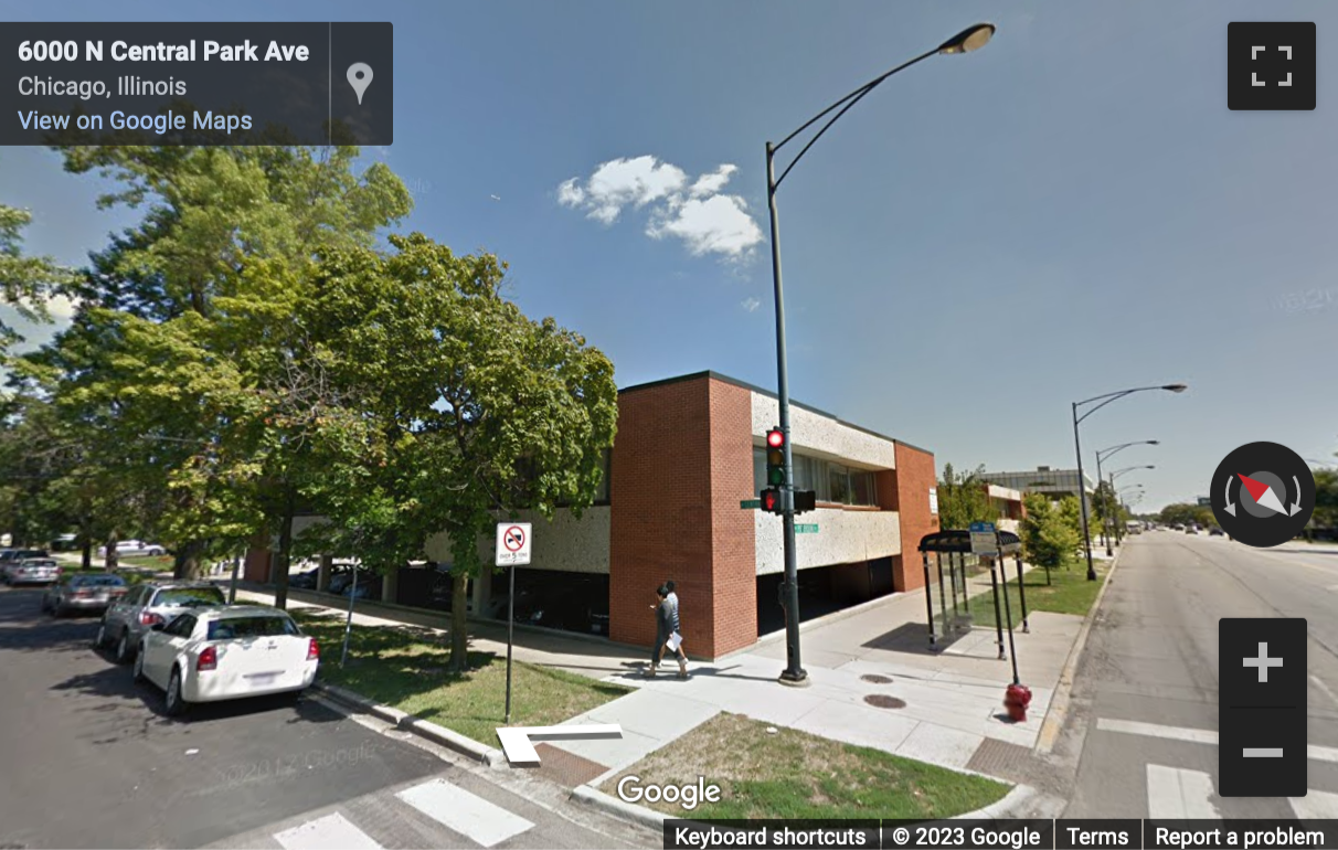 Street View image of 6003 N Central Park Avenue, Chicago, Illinois