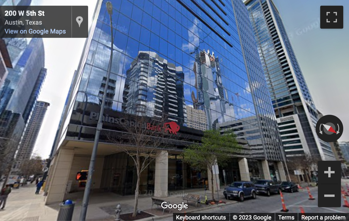 Street View image of 201 West 5th Street, Austin, Texas, USA