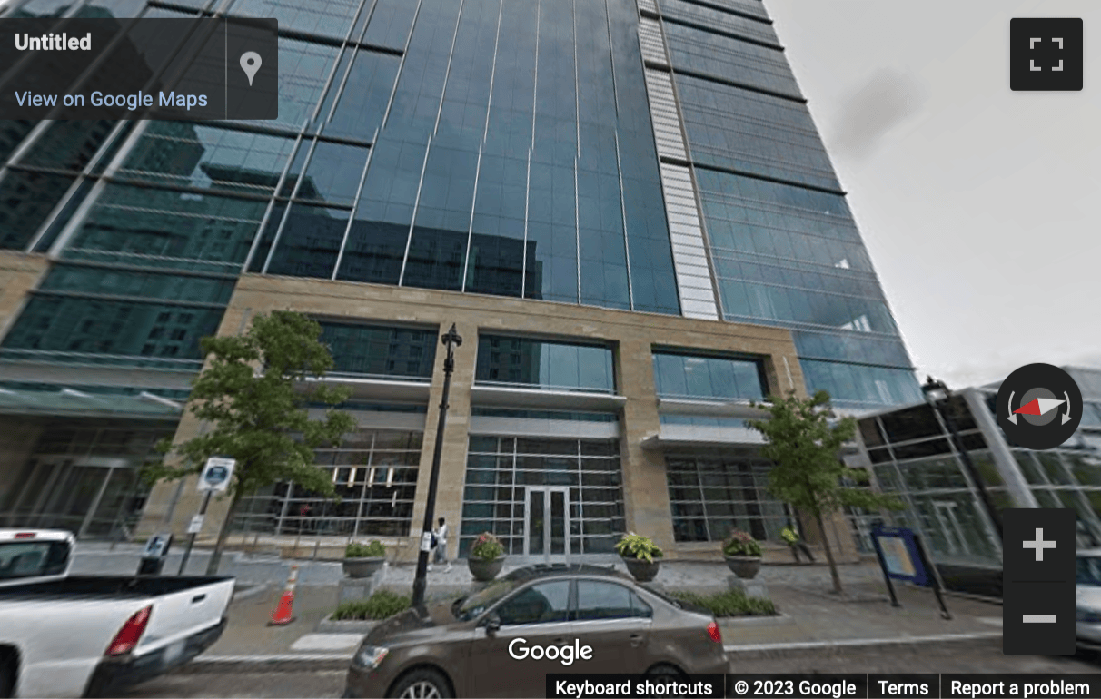Street View image of 555 Fayetteville Street, Raleigh, North Carolina