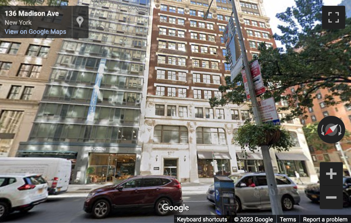 Street View image of 135 Madison Avenue, 8th Floor, New York City, New York State