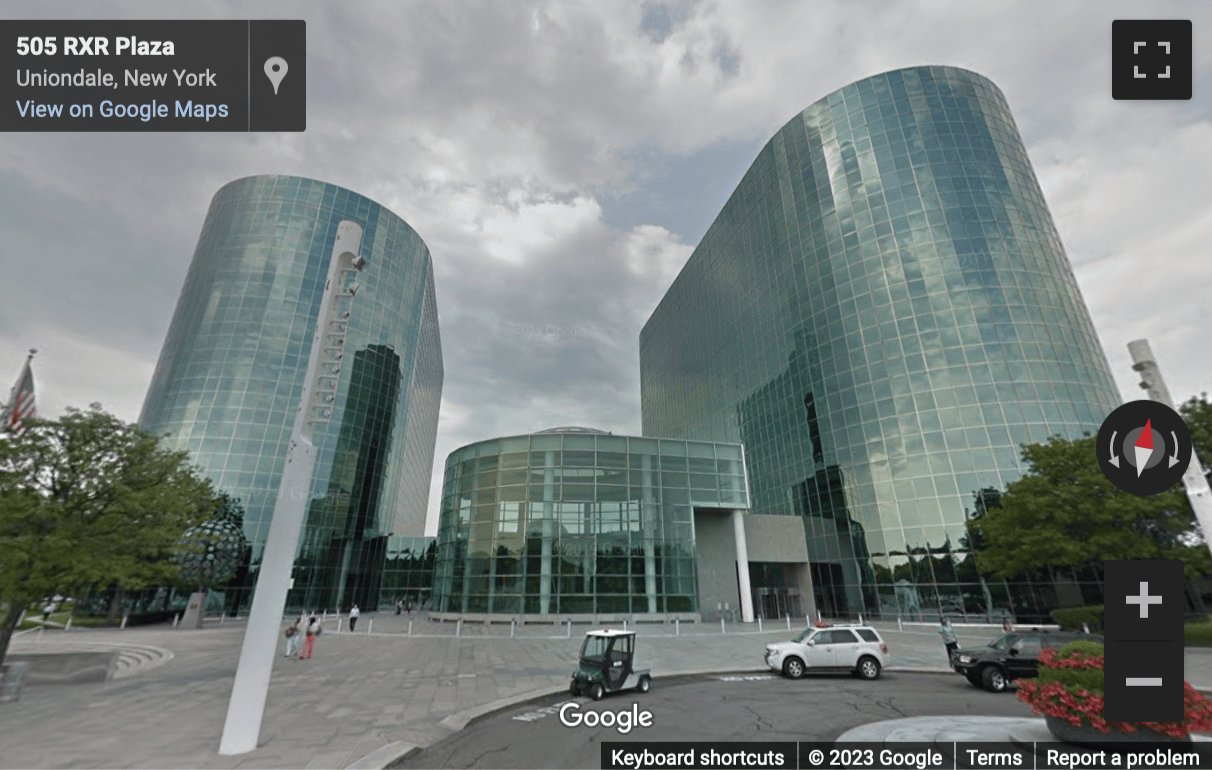 Street View image of 405 RXR Plaza, Uniondale, New York State