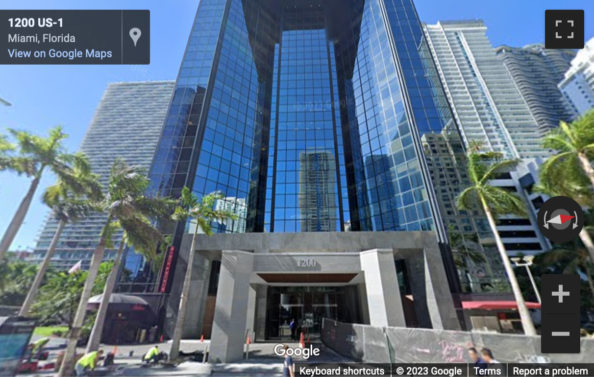 Street View image of 1200 Brickell Avenue, 18th Floor, Miami, Florida