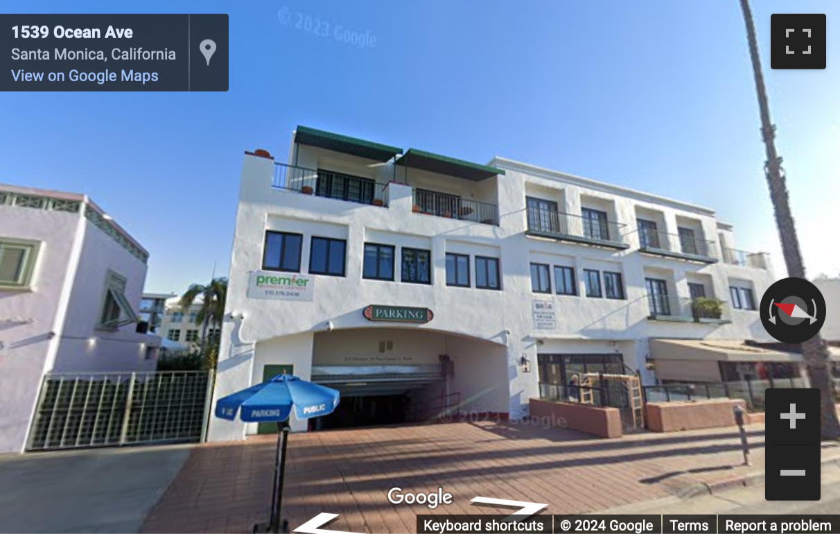 Street View image of (SM4) 1541 Ocean Ave, Suite 200, Santa Monica, California
