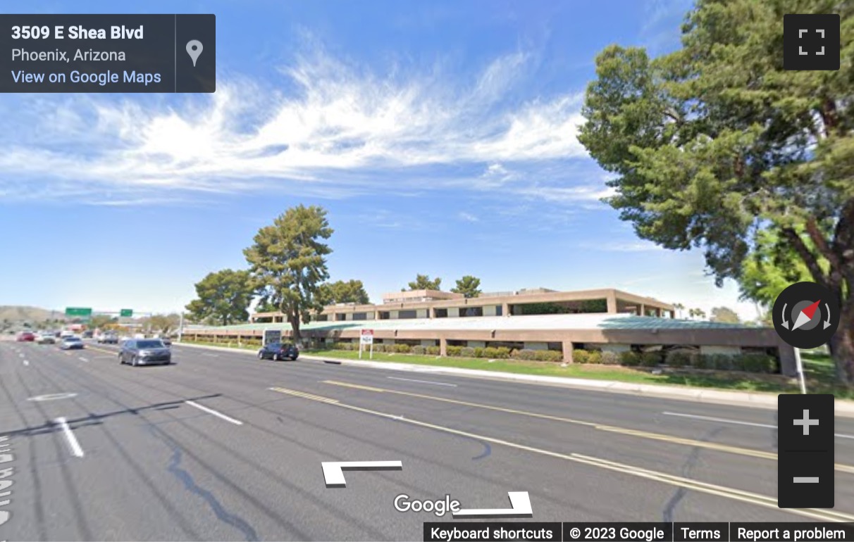 Street View image of 3420 E. Shea Boulevard Suite 200, Phoenix, Arizona