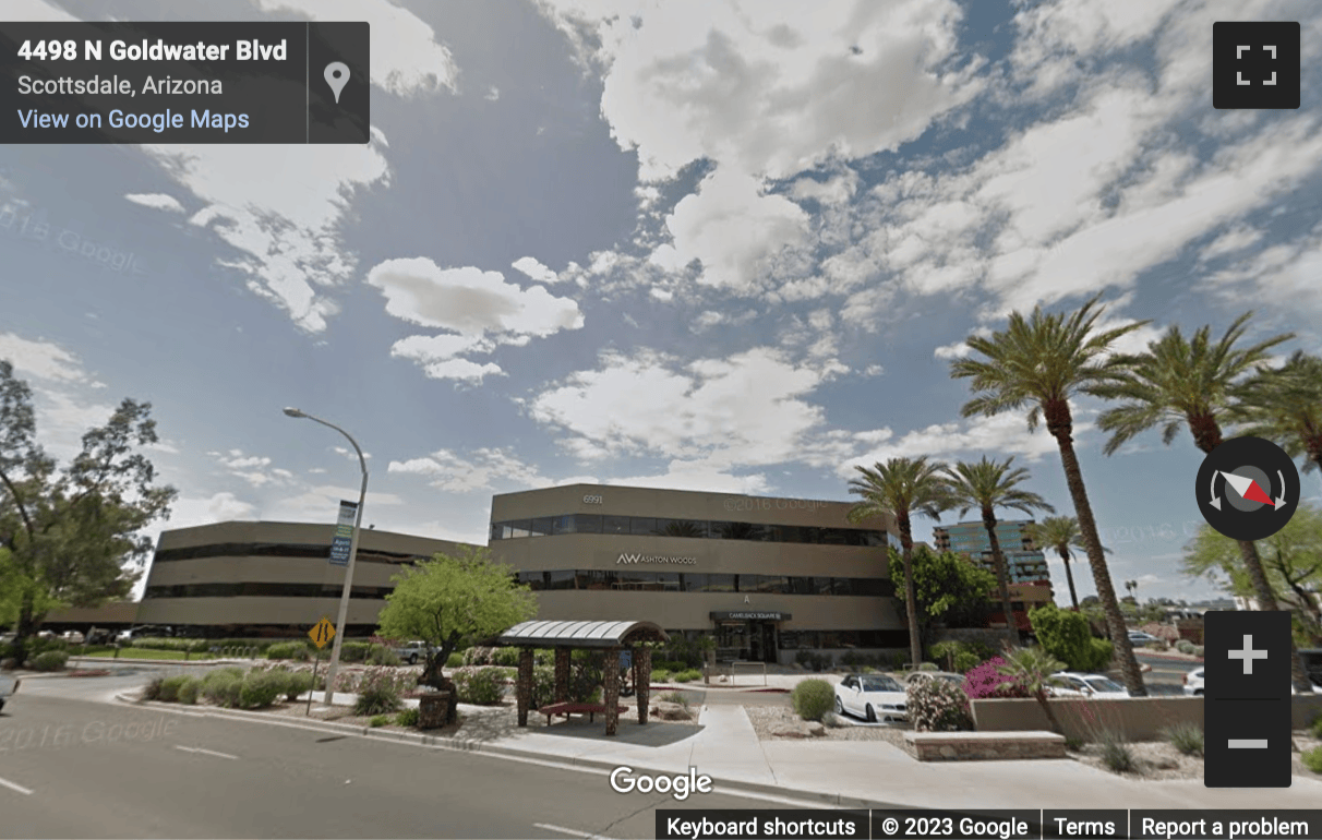 Street View image of 6991 East Camelback Rd, SuiteD-300, Camelback Square, Scottsdale
