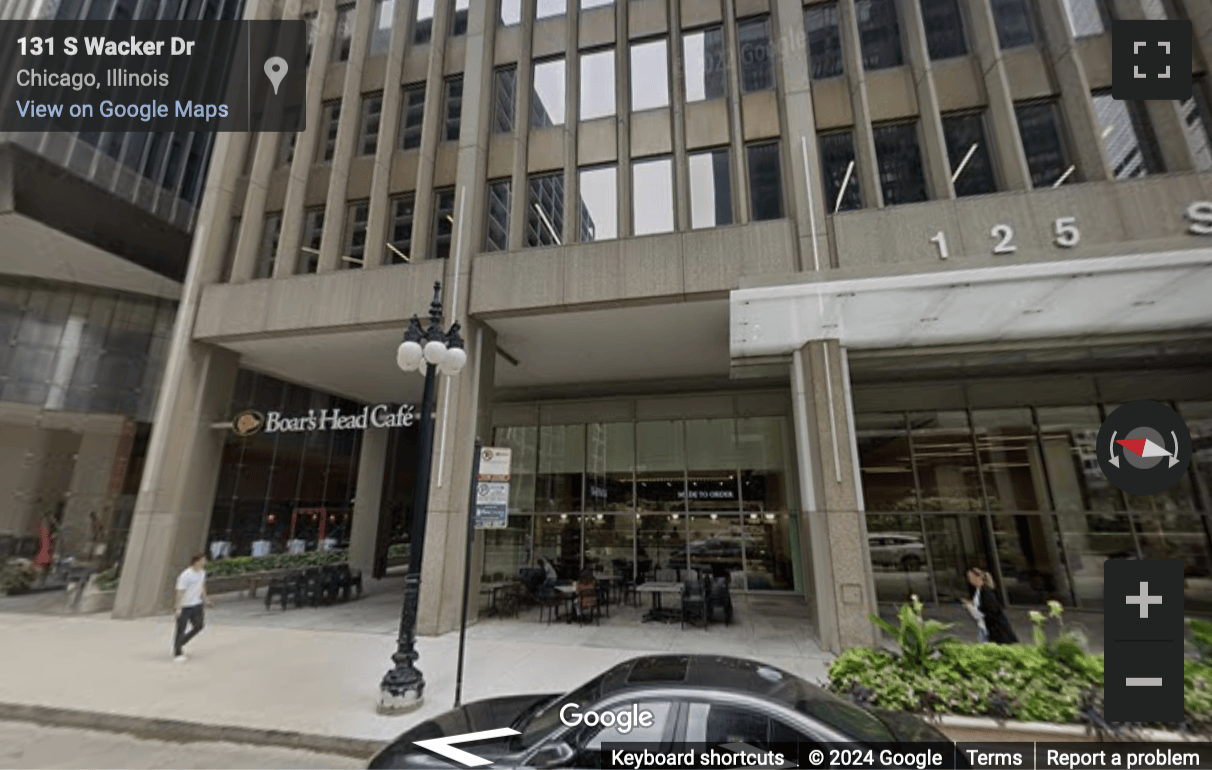 Street View image of 125 South Wacker Dr, Suite 300, Chicago, Illinois