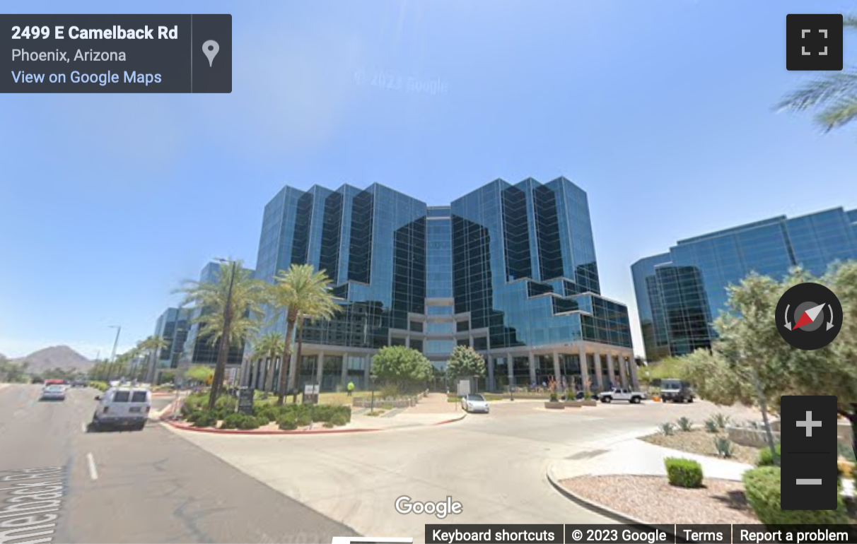 Street View image of 2415 East Camelback Road, Camelback Esplanade Center, Suite 700, Phoenix