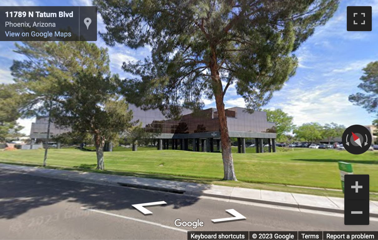 Street View image of 11811 N. Tatum Blvd, Paradise Valley Center, Phoenix, Arizona