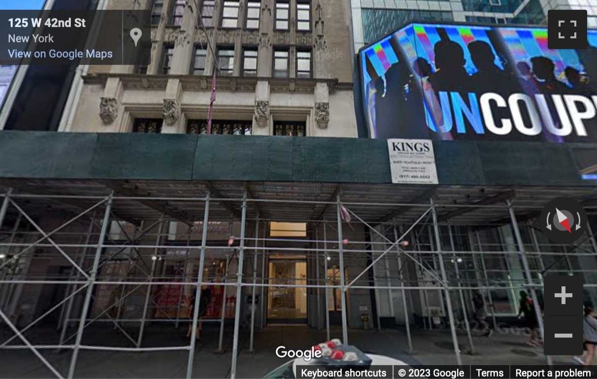 Street View image of West 42nd, 130 West 42nd Street, New York City