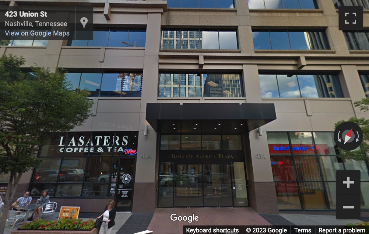 Street View image of Bank of America Plaza, 414 Union Street, Suite 1900, Nashville
