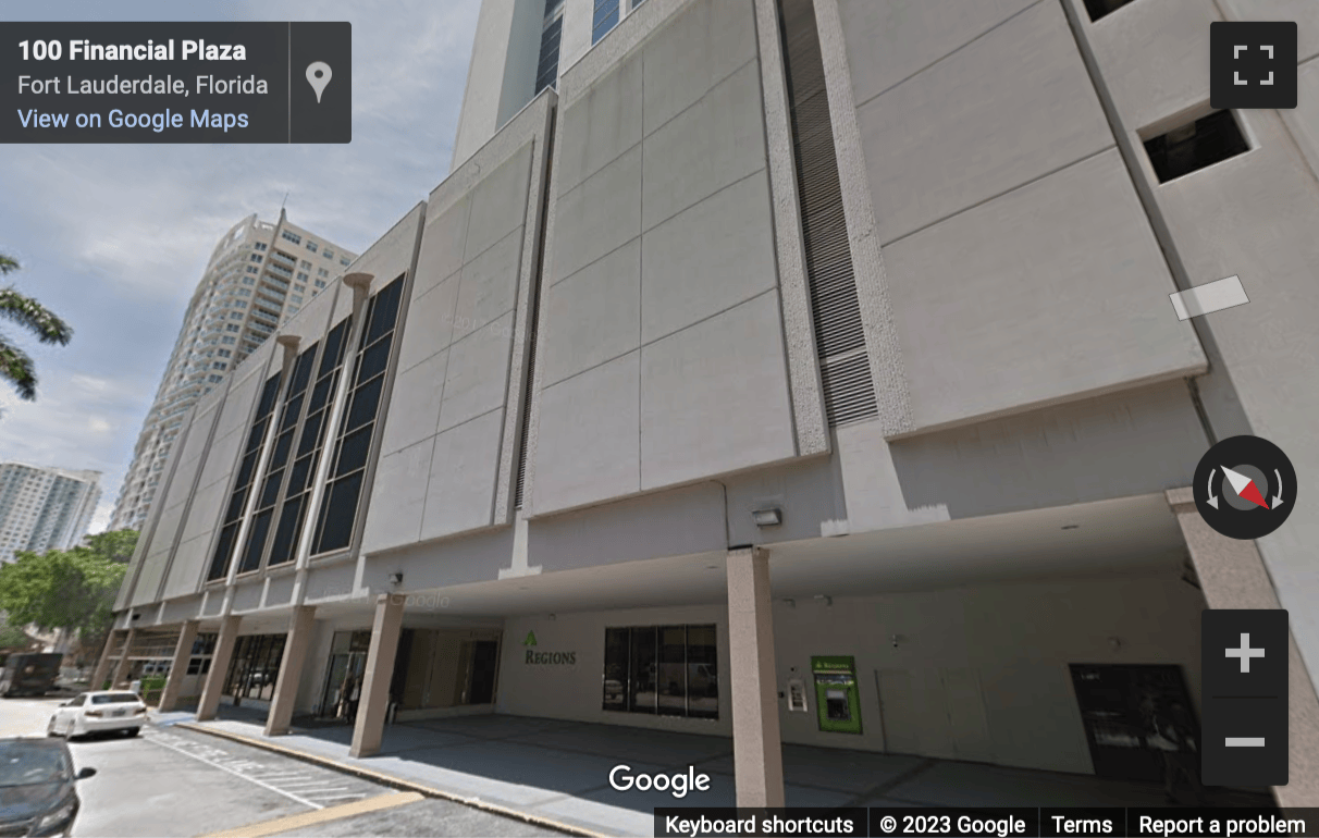 Street View image of One Financial Plaza, 100 Southeast Third Avenue, Fort Lauderdale, Florida