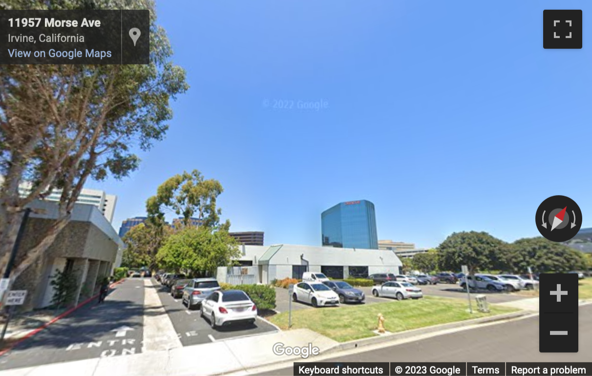 Street View image of 2372 Morse Avenue, Irvine, California
