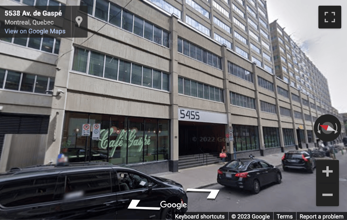 Street View image of 5455 De Gaspe Avenue, Suite 710, Montreal, Quebec