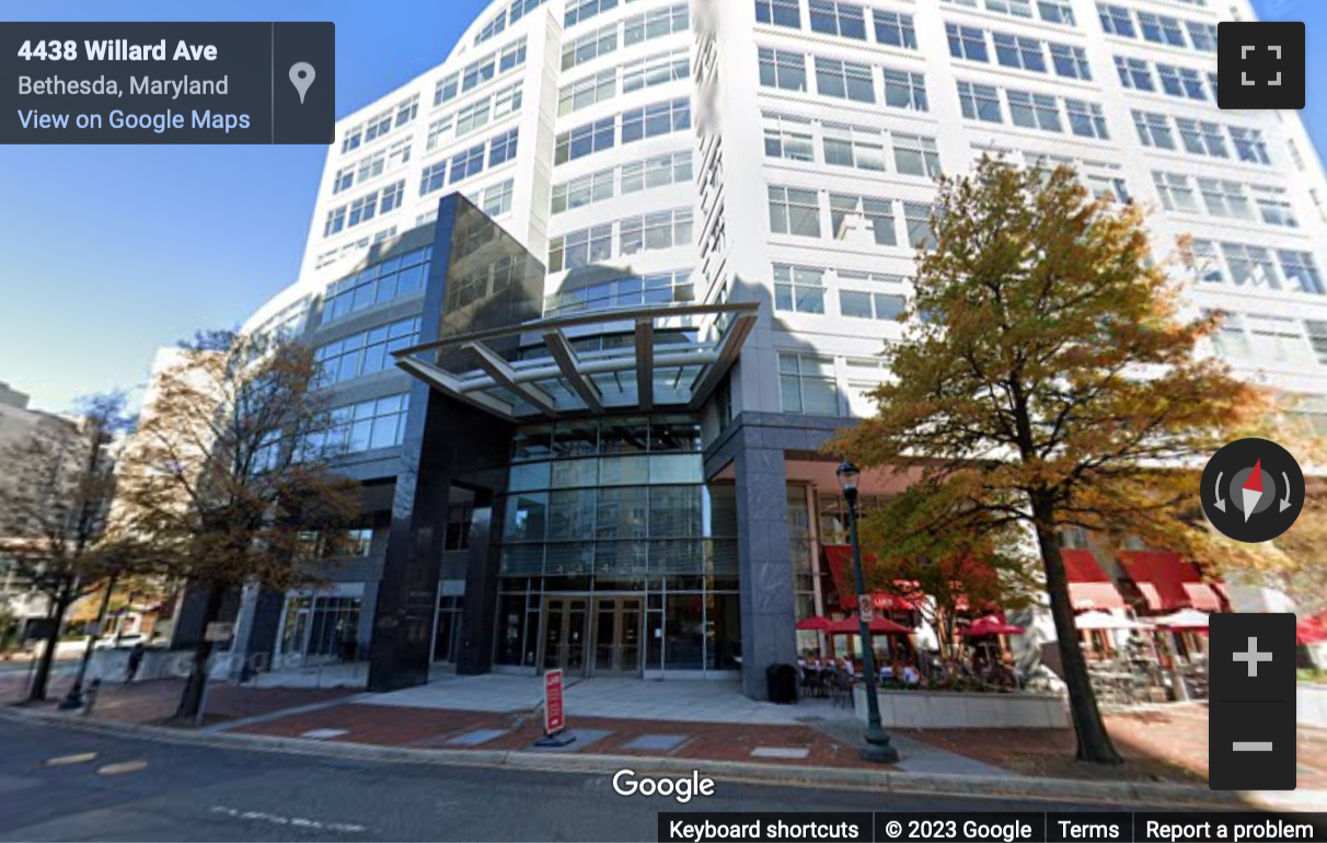 Street View image of 4445 Willard Avenue, Suite 600, Chevy Chase, Maryland