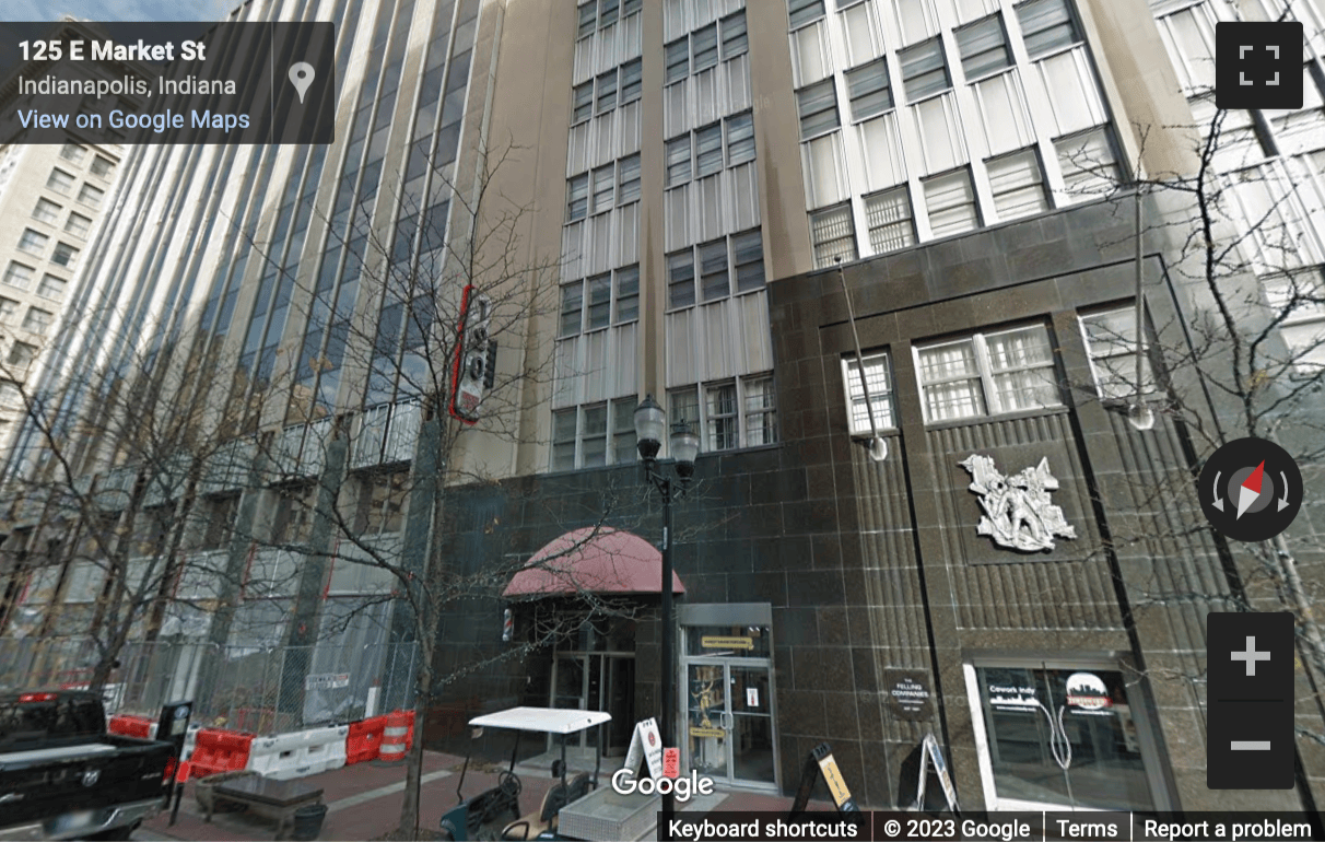 Street View image of 120 East Market Street, Indianapolis