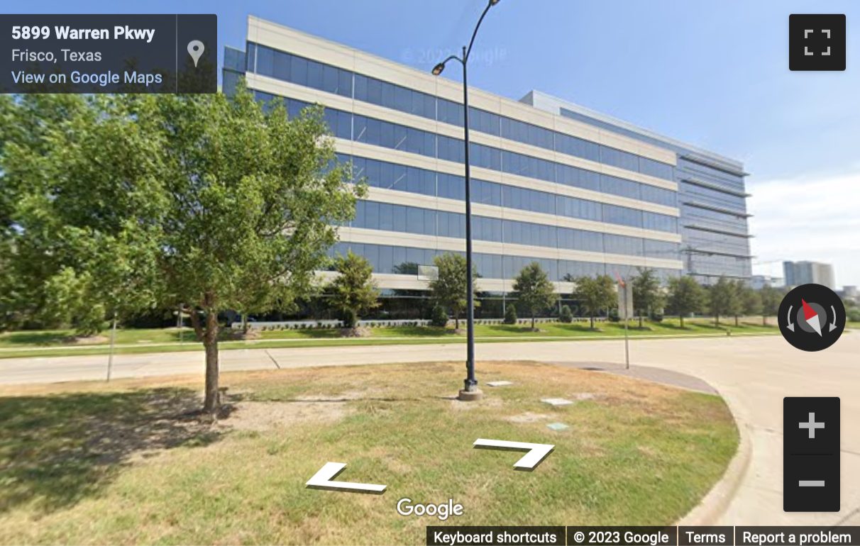 Street View image of 6160 Warren Parkway, Suite 100, Frisco (TX), Texas