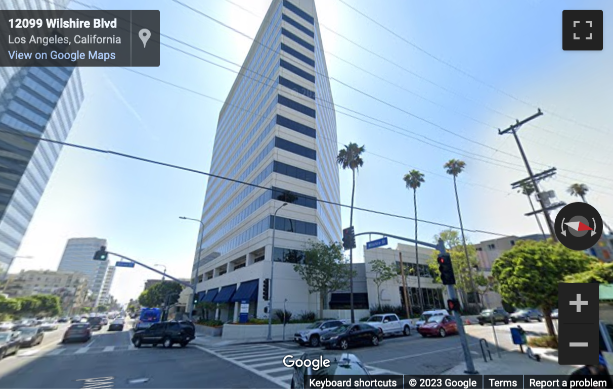 Street View image of 12121 Wilshire Blvd, Suite 810, Brentwood, Los Angeles, California