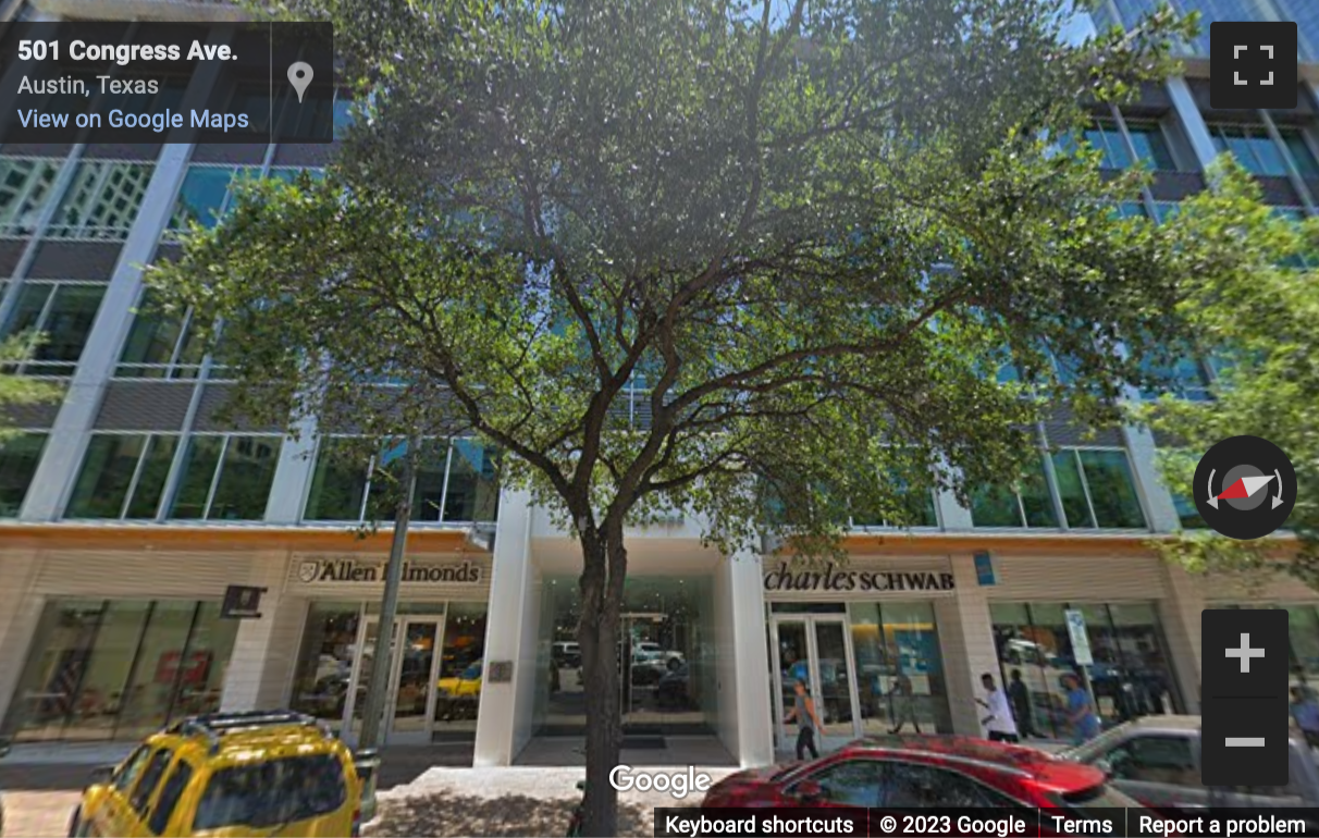 Street View image of 501 Congress Avenue, Suite G-150, Austin, Texas