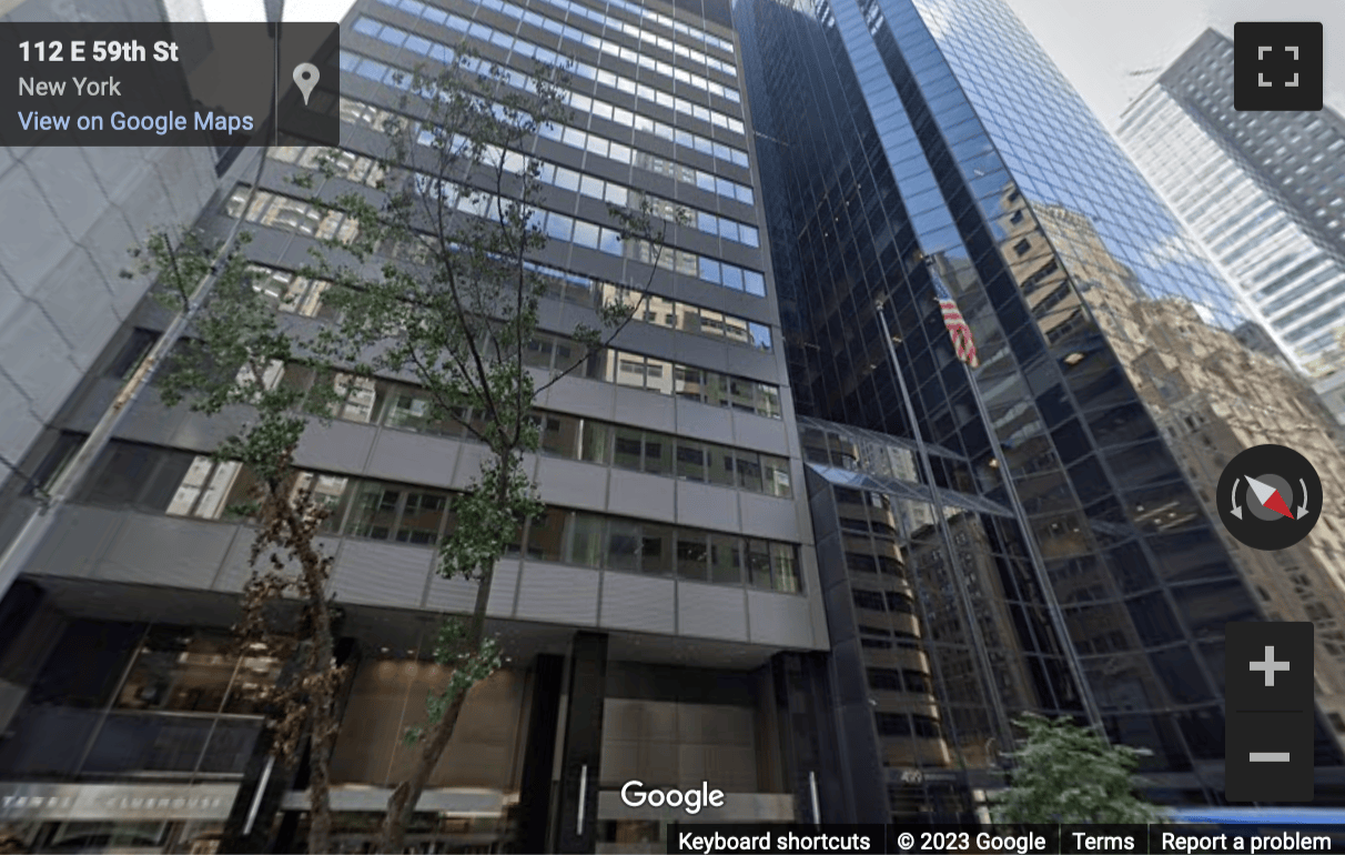 Street View image of 110 E 59th Street, New York City